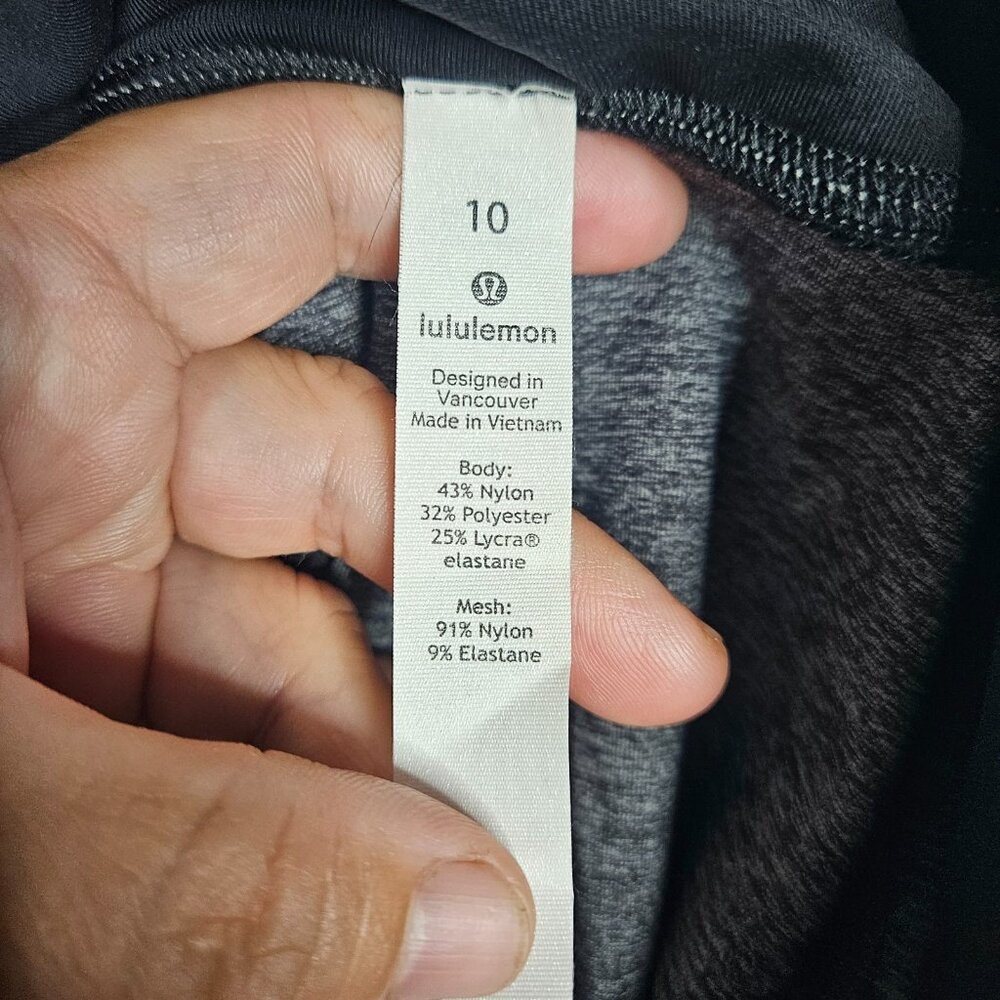 Lululemon Women's Pace Rival Crop Full-on Mesh Legging Size 10 - Picture 5 of 7